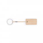 HOPPS. Chaveiro em bambu com cord&atilde;o em PET - Natural