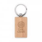 STEWIE. Chaveiro retangular em madeira de faia - Natural