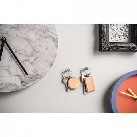 STEWIE. Chaveiro retangular em madeira de faia