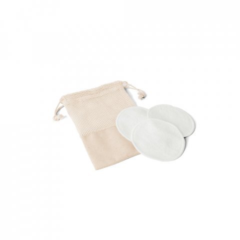 ELISE. Conjunto de 3 discos de limpeza facial lav&aacute;veis e reutiliz&aacute;veis - Natural