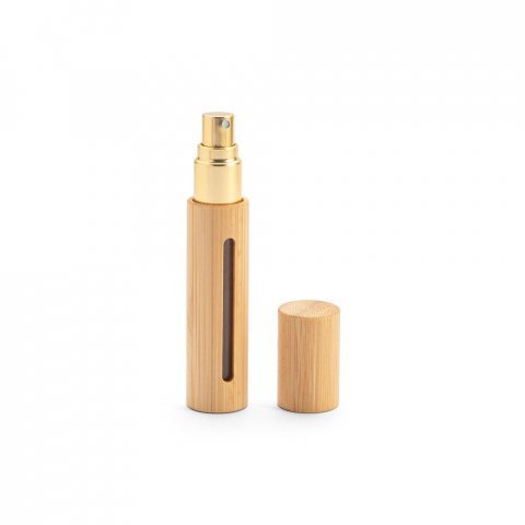REESE. Borrifador de perfume recarreg&aacute;vel, com inv&oacute;lucro em bambu natural - Natural