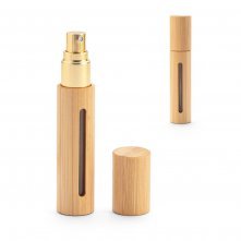 REESE. Borrifador de perfume recarreg&aacute;vel, com inv&oacute;lucro em bambu natural