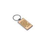 GASTON RECTANGULAR. Chaveiro em ferro com formato retangular em zinco e bambu - Natural