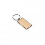GASTON RECTANGULAR. Chaveiro em ferro com formato retangular em zinco e bambu - Natural