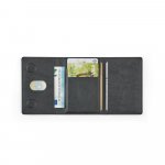 HARALD. Carteira magn&eacute;tica em PU de grande capacidade com bloqueio RFID - Preto