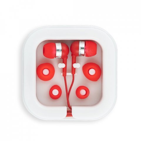 OSLER. Fone de ouvido com microfone - Vermelho