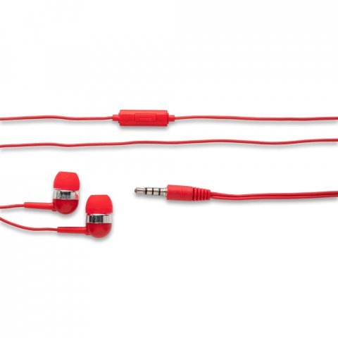 OSLER. Fone de ouvido com microfone - Vermelho