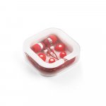 OSLER. Fone de ouvido com microfone - Vermelho