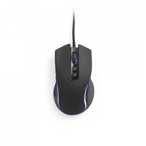 THORNE MOUSE RGB. Mouse para jogos em ABS com acabamento em borracha - Preto