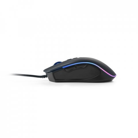 THORNE MOUSE RGB. Mouse para jogos em ABS com acabamento em borracha - Preto