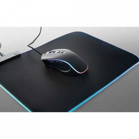 THORNE MOUSE RGB. Mouse para jogos em ABS com acabamento em borracha - Preto