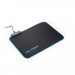 THORNE MOUSEPAD RGB. Mouse pad para jogos em poli&eacute;ster com base antiderrapante em borracha - Preto