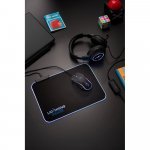 THORNE MOUSEPAD RGB. Mouse pad para jogos em poli&eacute;ster com base antiderrapante em borracha