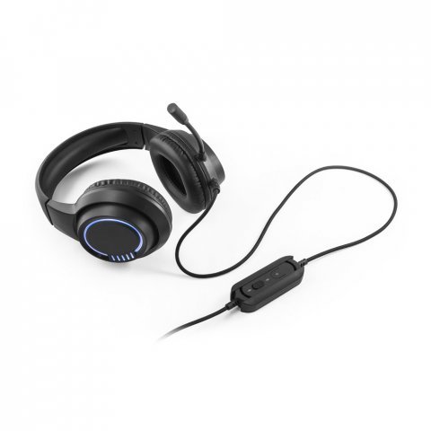 THORNE HEADSET RGB. Fone de ouvido para gaming com luzes RGB e microfone de alta qualidade - Preto