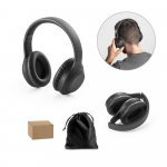 BETTENCOURT. Fone de ouvido wireless dobr&aacute;veis com ANC e autonomia de 15h, em ABS 100% reciclado