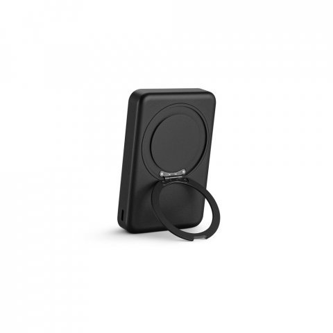 WARSHEL 10. Bateria port&aacute;til magn&eacute;tica com carregador por indu&ccedil;&atilde;o super-r&aacute;pido (10.000 mAh), em ABS 100% reciclado - Preto