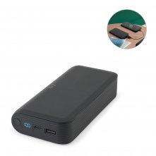 BECKER 20. Bateria portátil em ABS 100% reciclado com carregador por indução (wireless) super-rápido 15W e capacidade de 20.000 mAh