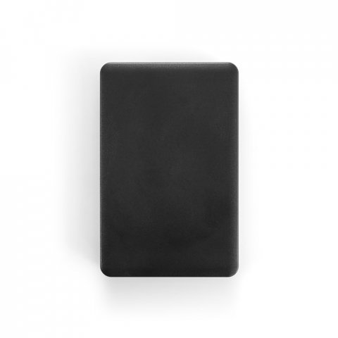 LATTES. Bateria port&aacute;til com cabo integrado, em ABS 100% reciclado (10.000 mAh) - Preto