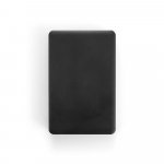 LATTES. Bateria port&aacute;til com cabo integrado, em ABS 100% reciclado (10.000 mAh) - Preto