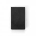 LATTES. Bateria port&aacute;til com cabo integrado, em ABS 100% reciclado (10.000 mAh) - Preto