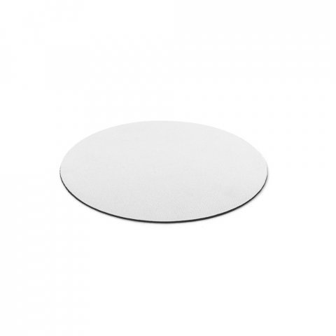 BLAIR ROUND. Mouse Pad com formato redondo e base em borracha - Branco