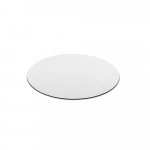 BLAIR ROUND. Mouse Pad com formato redondo e base em borracha - Branco