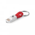 RIEMANN. Cabo USB com conector 2 em 1 - Vermelho