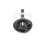 SHELDON. Conjunto composto por cabo espiral com carregamento super-r&aacute;pido e adaptadores - Preto
