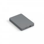 SMOOT 10. Bateria port&aacute;til com carregador por indu&ccedil;&atilde;o (wireless) em ABS 100% reciclado (10.000 mAh) - Cromado