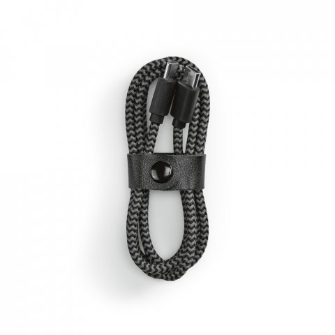 YONATH. Cabo USB-C de carregamento rápido em PET 100% reciclado - Preto