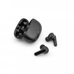 PASCAL. Fone de ouvido wireless com autonomia de 6h, em ABS 100% reciclado - Preto