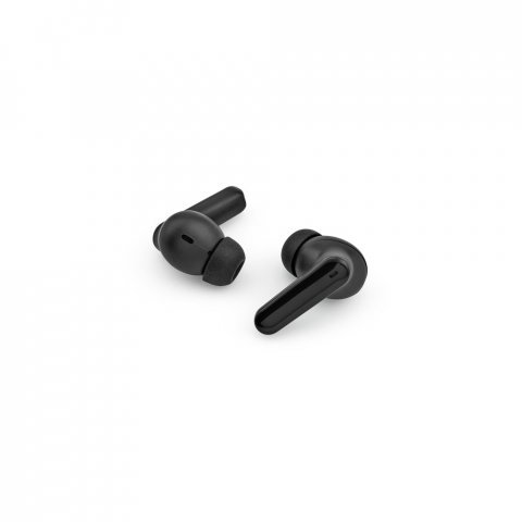 PASCAL. Fone de ouvido wireless com autonomia de 6h, em ABS 100% reciclado - Preto