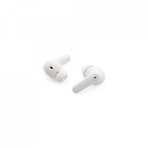 PASCAL. Fone de ouvido wireless com autonomia de 6h, em ABS 100% reciclado - Branco