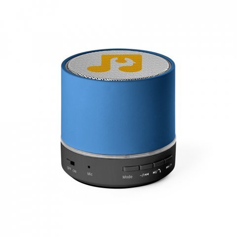 RE-PEREY. Caixa de som port&aacute;til com microfone e autonomia de 4h30 (400 mAh), em ABS 100% reciclado - Azul