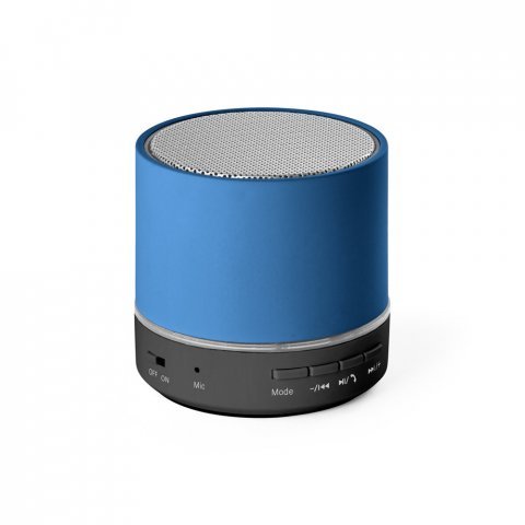 RE-PEREY. Caixa de som port&aacute;til com microfone e autonomia de 4h30 (400 mAh), em ABS 100% reciclado - Azul