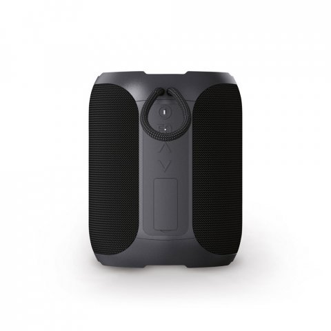 AVICENNA. Caixa de som &agrave; prova de &aacute;gua (IPX6), em ABS 100% reciclado (2.600 mAh) - Preto