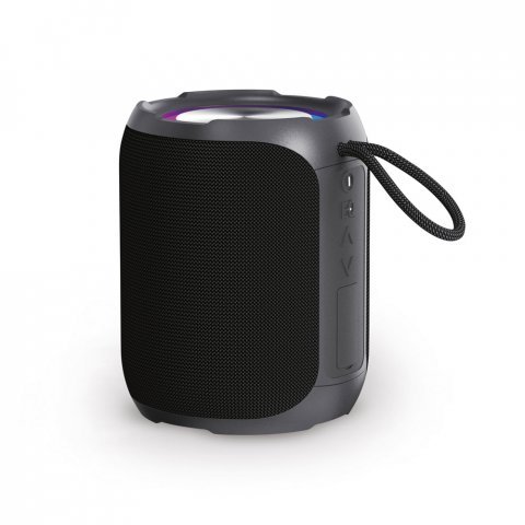 AVICENNA. Caixa de som &agrave; prova de &aacute;gua (IPX6), em ABS 100% reciclado (2.600 mAh) - Preto