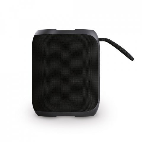 AVICENNA. Caixa de som &agrave; prova de &aacute;gua (IPX6), em ABS 100% reciclado (2.600 mAh) - Preto