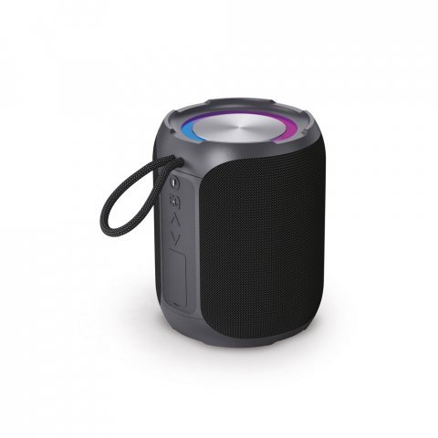AVICENNA. Caixa de som &agrave; prova de &aacute;gua (IPX6), em ABS 100% reciclado (2.600 mAh) - Preto