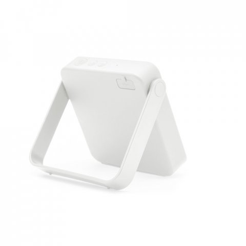 DIPSTER. Coluna port&aacute;til com prote&ccedil;&atilde;o &agrave; prova d'&aacute;gua (IPX7) e autonomia de 11h (1.800 mAh), em ABS 100% reciclado - Branco