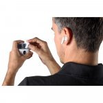 CAETANO. Fones de ouvido wireless com autonomia de 4h (200 mAh), em ABS 100% reciclado - Branco