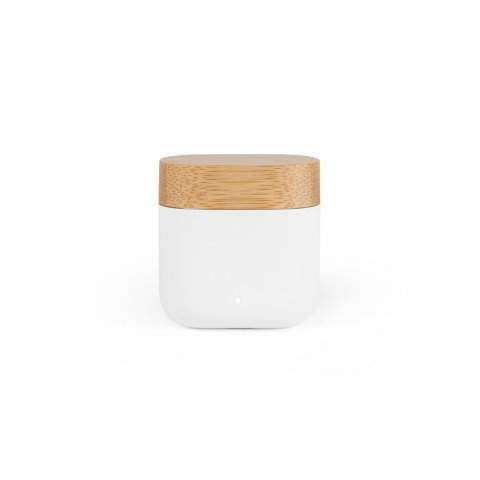 COBAIN. Fones de ouvido wireless em ABS 100% reciclado e bambu com autonomia de 5h - Branco