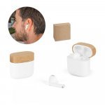 COBAIN. Fones de ouvido wireless em ABS 100% reciclado e bambu com autonomia de 5h