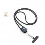 ZEWAIL. Cord&atilde;o lanyard com suporte para celular incluso, cabo USB-C e diversos adaptadores em ABS reciclado e TPE reciclado