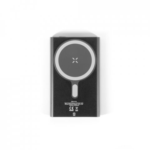 WRIGHT 5. Bateria port&aacute;til magn&eacute;tica com carregamento super-r&aacute;pido em alum&iacute;nio reciclado e ABS reciclado (5.000 mAh) - Preto
