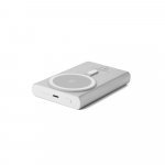 WRIGHT 10. Bateria port&aacute;til magn&eacute;tica com carregamento super-r&aacute;pido em alum&iacute;nio reciclado e ABS reciclado (10.000 mAh) - Cromado satinado