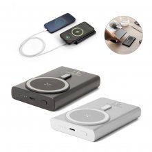 WRIGHT 10. Bateria port&aacute;til magn&eacute;tica com carregamento super-r&aacute;pido em alum&iacute;nio reciclado e ABS reciclado (10.000 mAh)