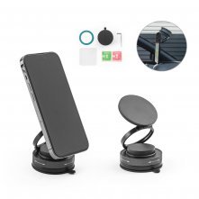 KEPLER. Suporte magn&eacute;tico para celular com sistema de fixa&ccedil;&atilde;o em v&aacute;cuo para superf&iacute;cies lisas e n&atilde;o lisas (rota&ccedil;&atilde;o de 360&ordm;)