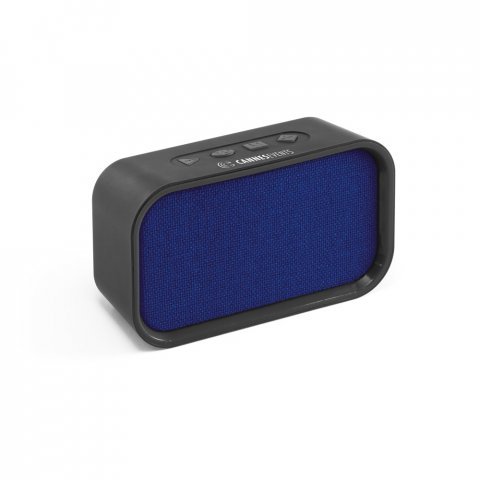 CHION. Caixa de som com microfone e autonomia de 2h, em ABS - Azul
