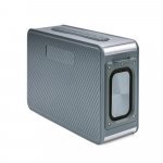 JOUNCER. Caixa de som com microfone e autonomia de 7h (5.200 mAh), em ABS 100% reciclado - Cromado